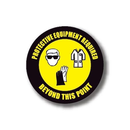 Ergomat 32in CIRCLE SIGNS - Protective Equipment Required Beyond This Point DSV-SIGN 1024 #1698 -UEN